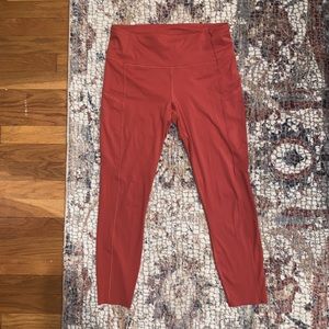 Lululemon salmon leggings, size 10